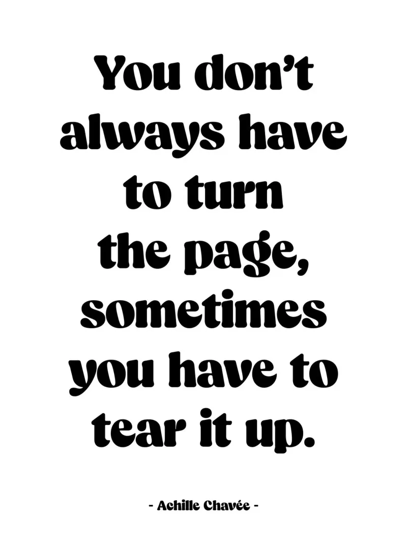 Citation "You don't always have to turn the page" canvas with Floater frame by Wall of Words