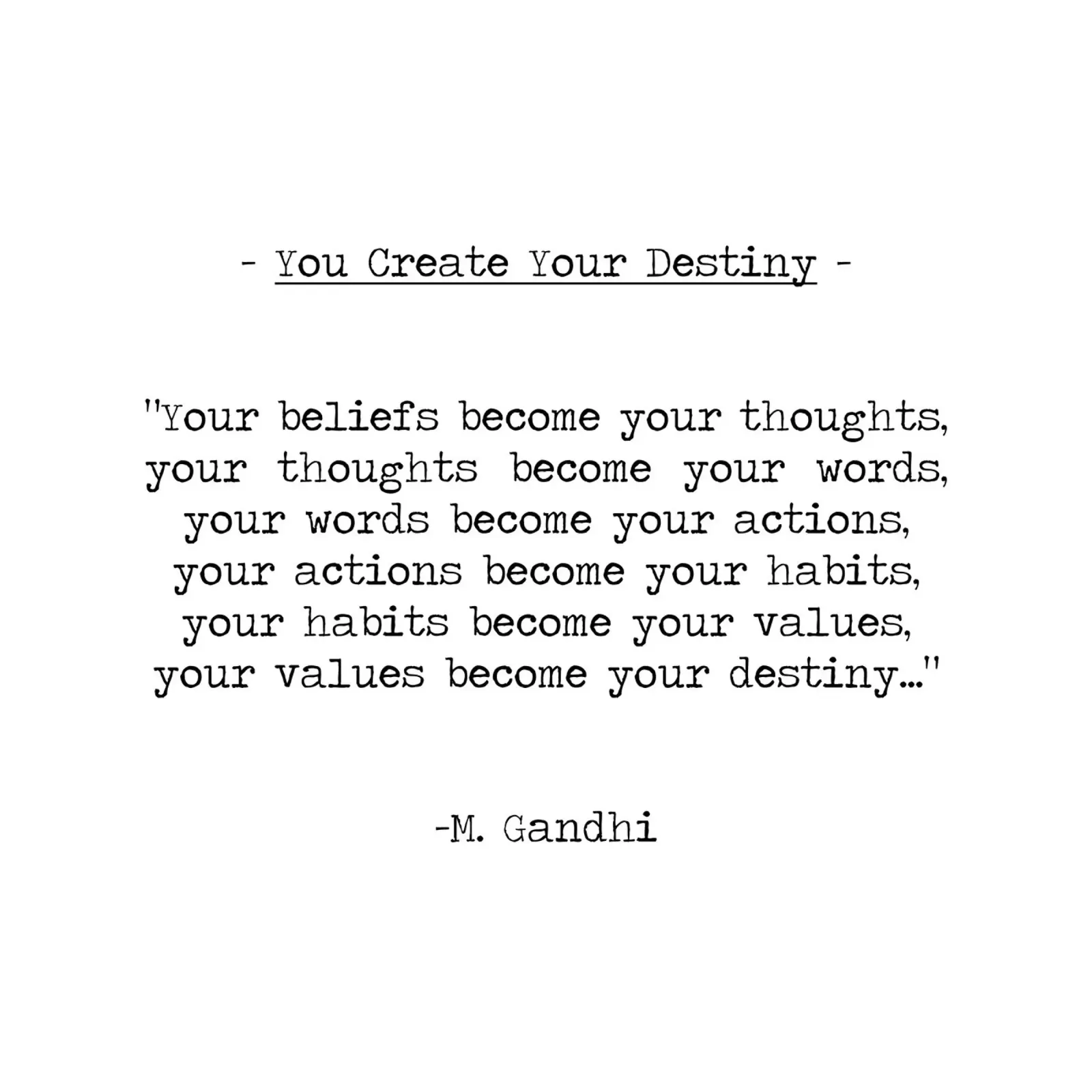 Vos croyances deviennent vos pensées et vos mots - Citation de Gandhi hahnemühle de Summer Soul Co. - Quotes