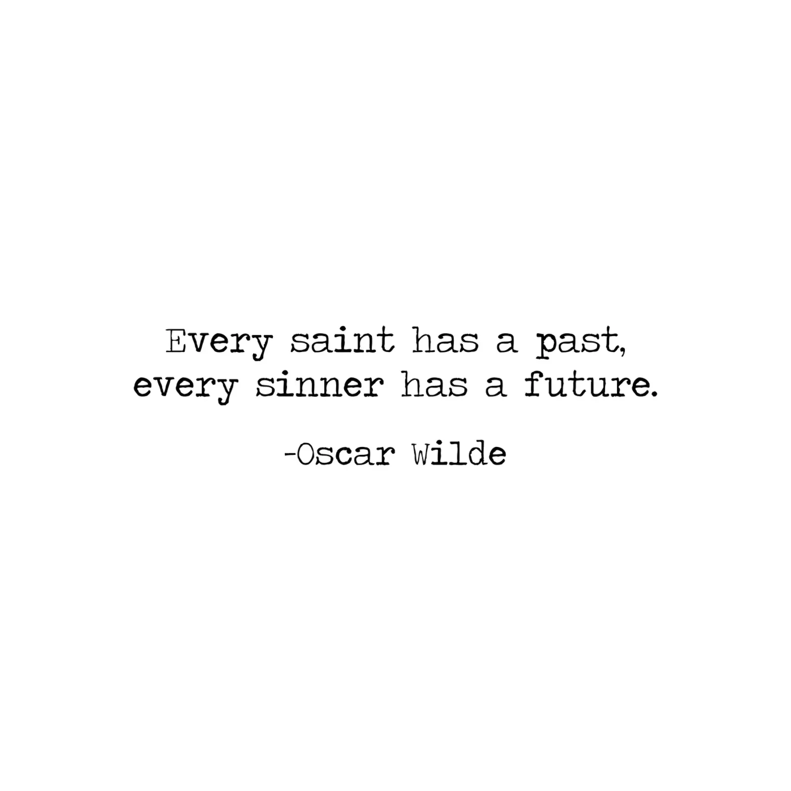 Ogni santo ha un passato Ogni peccatore ha un futuro Oscar Wilde poster con telaio in alluminio da Summer Soul Co. - Quotes