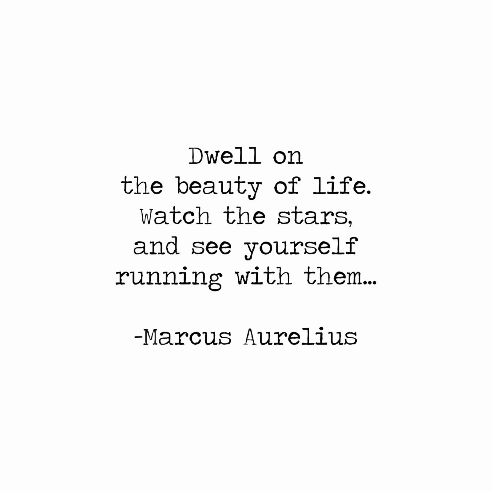 Soffermarsi sulla bellezza della vita Marco Aurelio citazione filosofica poster con telaio in alluminio da Summer Soul Co. - Quotes