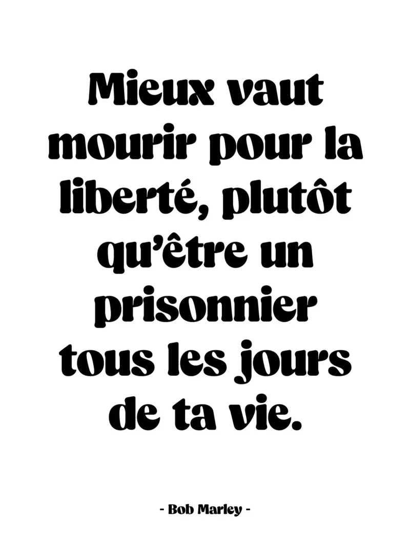 Quote "It is better to die for freedom". canvas with Floater frame by Wall of Words