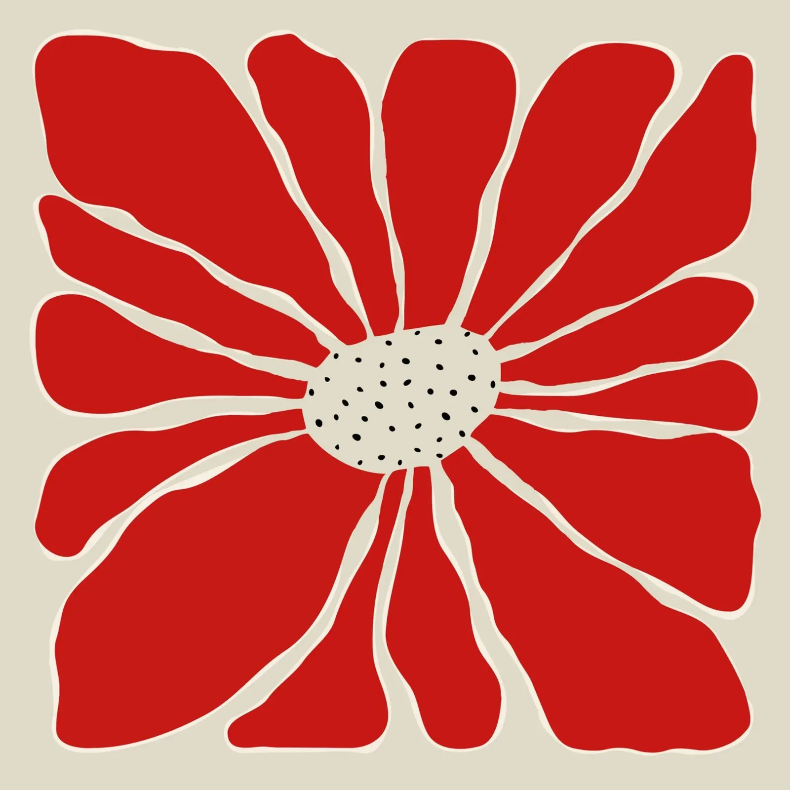 Grootbloeiend VI canvas van Miho Art Studio