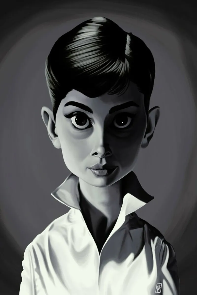 Audrey Hepburn pellicola backlit da Rob Art | Illustration
