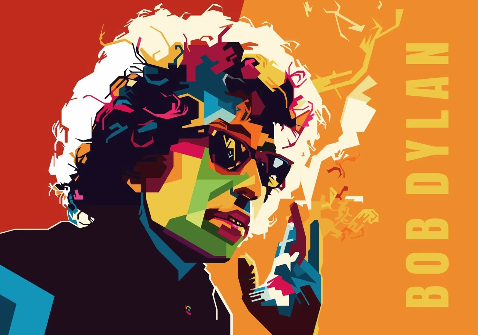 Stile musicista di ballate WPAP poster con telaio in alluminio da SW Artwork