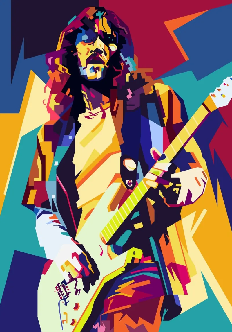 American Musician Style WPAP hahnemühle by SW Artwork