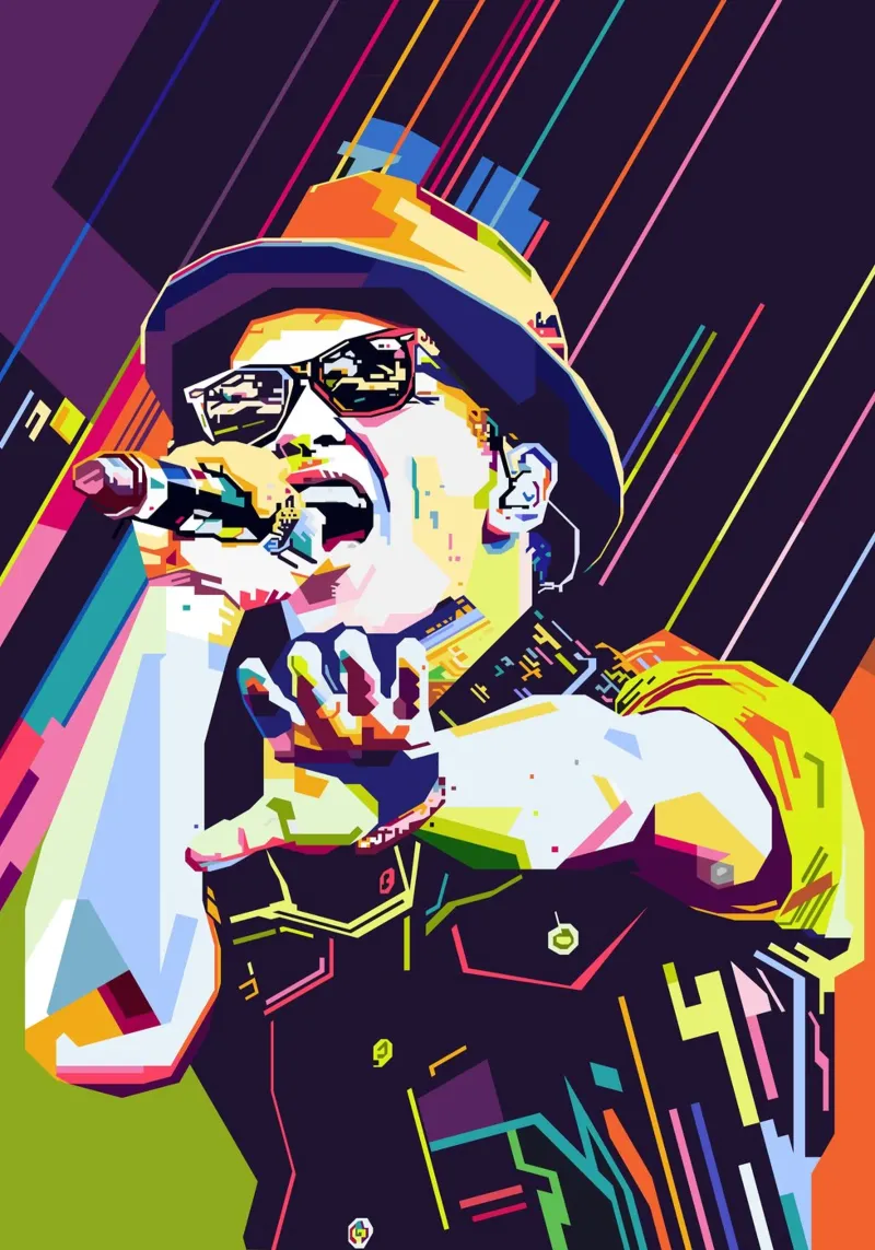 Bruno Mars Style WPAP Acryl-Glas von SW Artwork