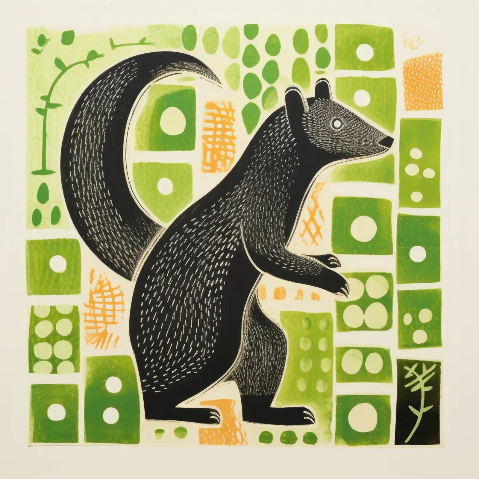 Green Mongoose 2 alu-dibond by Minimal Animal Art