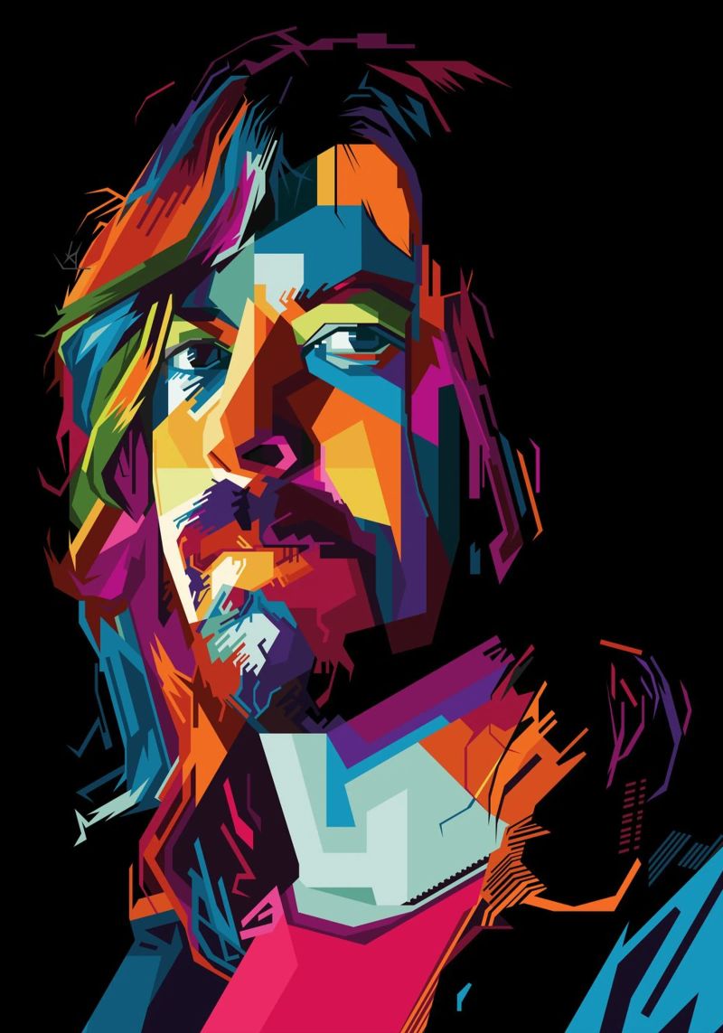 Stile Dave Grohl WPAP poster da SW Artwork