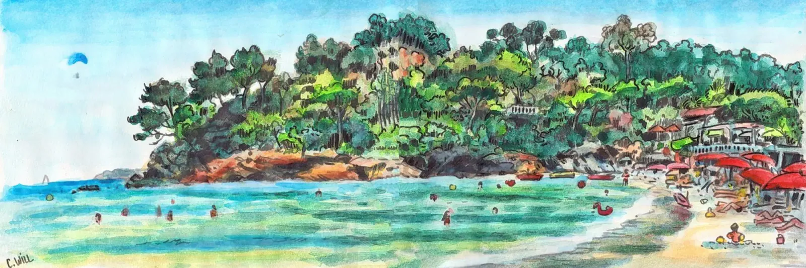 Spiaggia di Pramousquier plexiglass da C.WILL