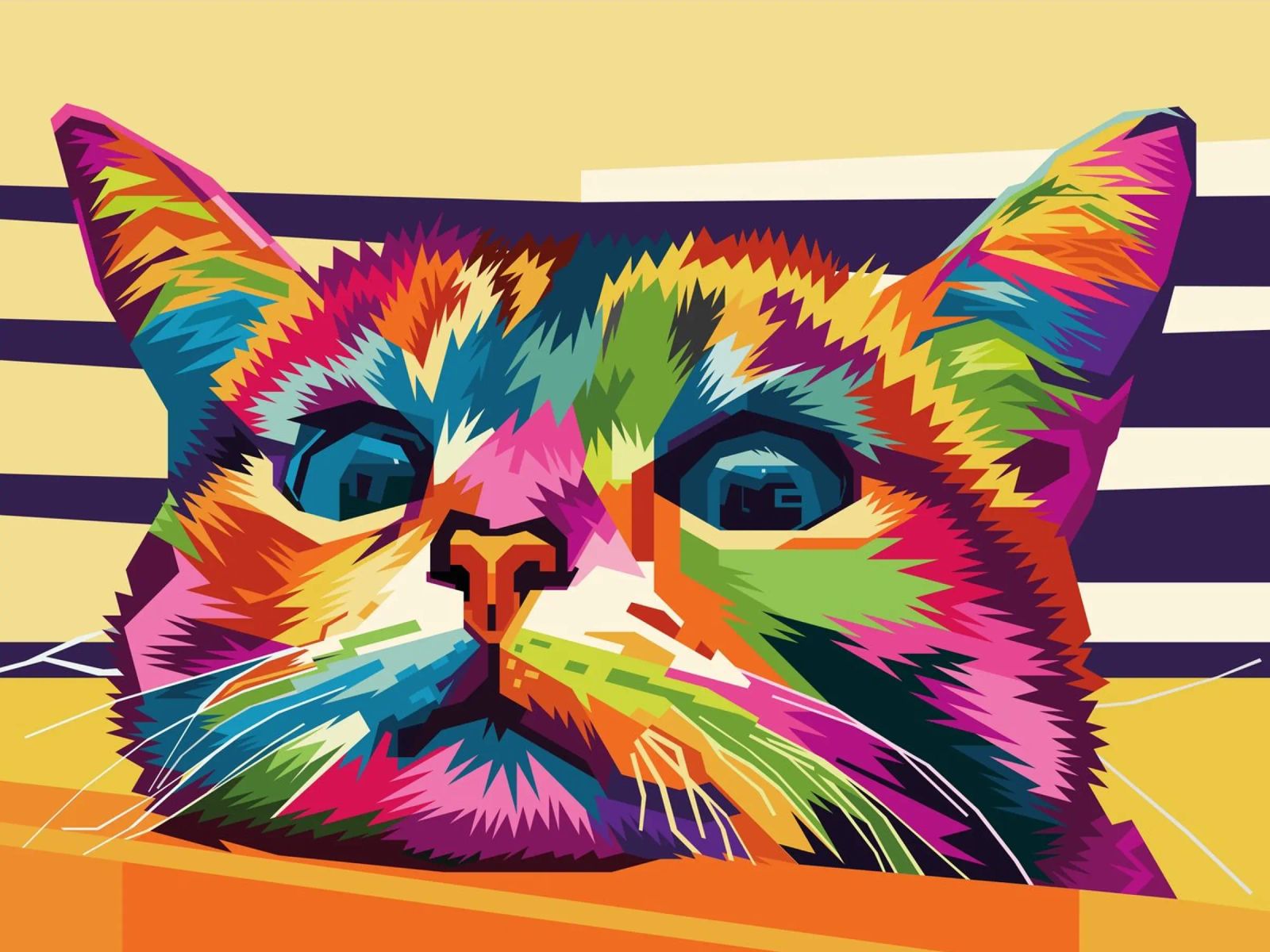 Stile gatto WPAP pellicola backlit da KP Artwork
