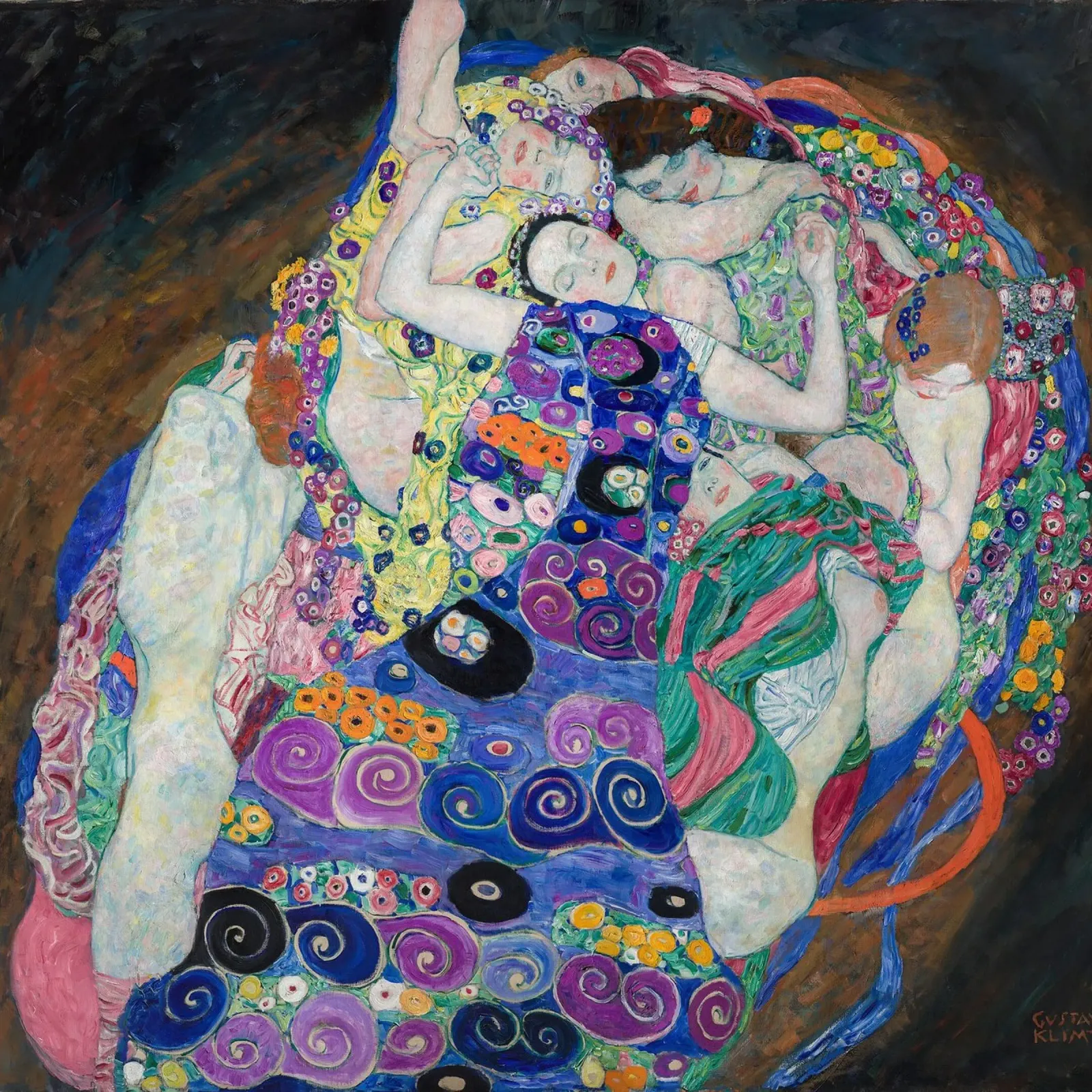 Gustav Klimt - La Vergine poster con telaio in plastica da Timeless Artworks