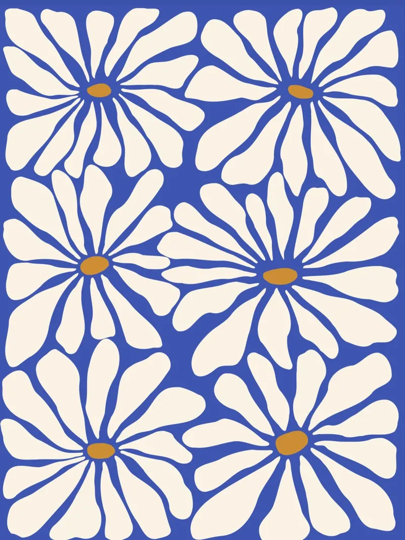 Blu floreale solare pellicola backlit da Miho Art Studio