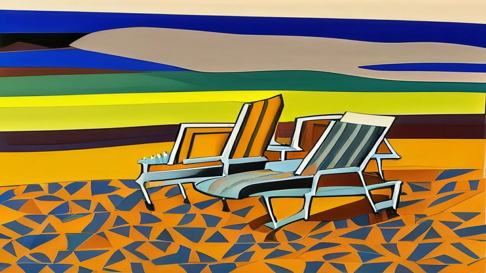 Sdraio sulla spiaggia pellicola backlit da Abstract Art by LK
