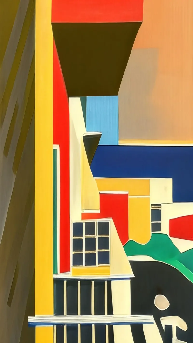 Uitzicht vanaf het balkon hahnemühle van Abstract Art by LK