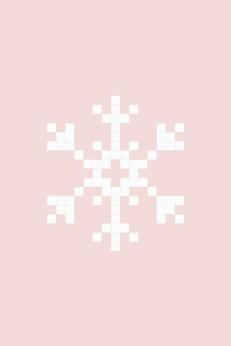 Pixel Snowflake Pink carta hahnemühle da Studio One