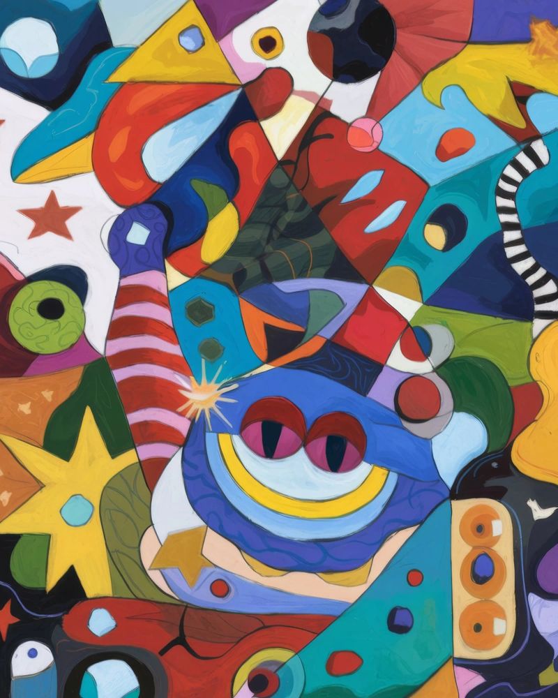 Speelse eigenzinnigheid canvas van Monarco Virtuoso