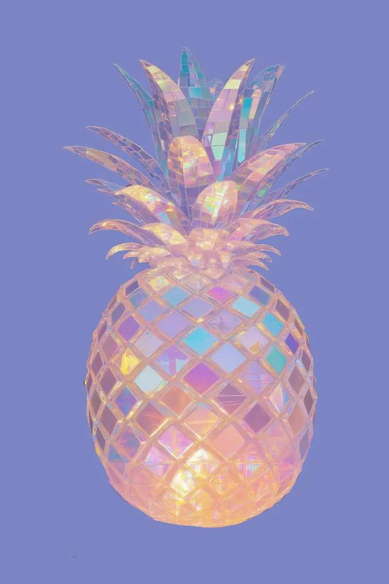 Disco Pineapple pellicola backlit da Melloi Art Print