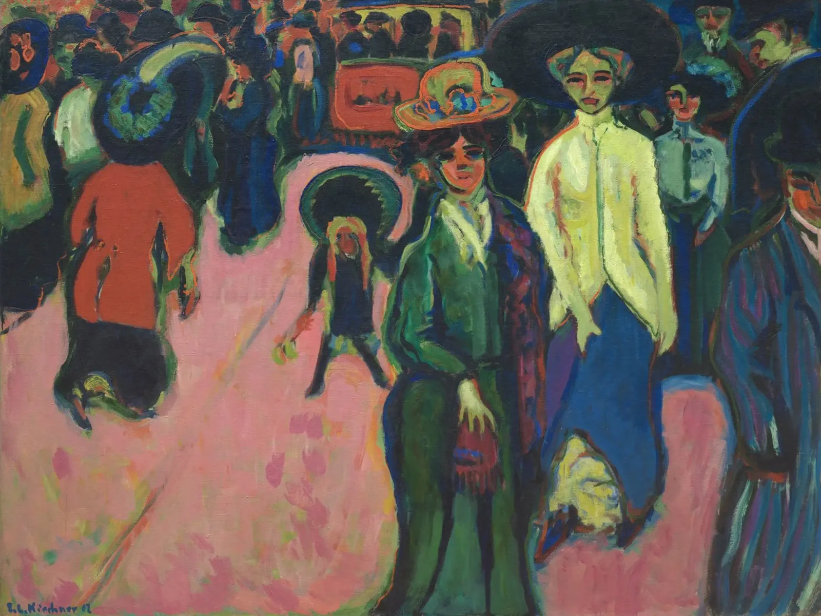 Ernst Ludwig Kirchner - Via, Dresda pellicola backlit da Timeless Artworks