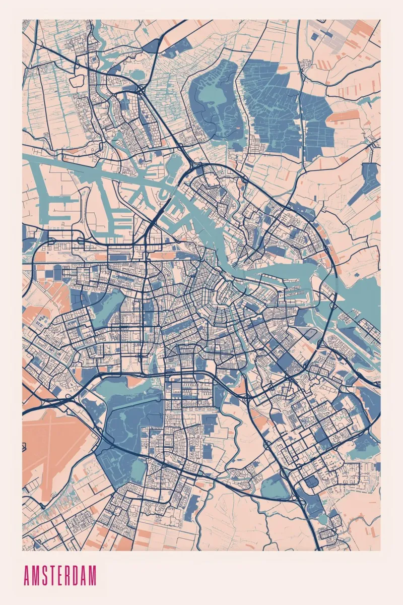 Perfezione olandese: Amsterdam poster con telaio in alluminio da MOOODZART