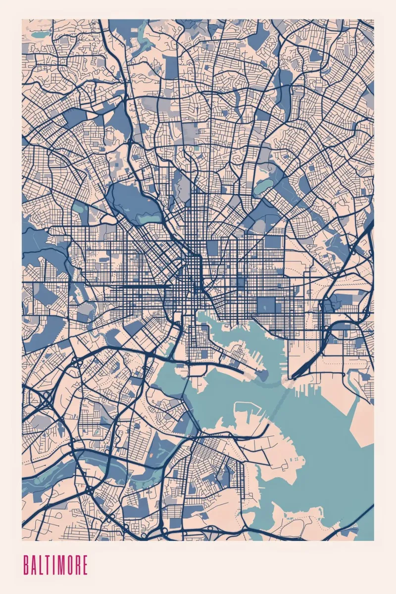 Baltimora città di charme carta hahnemühle da MOOODZART
