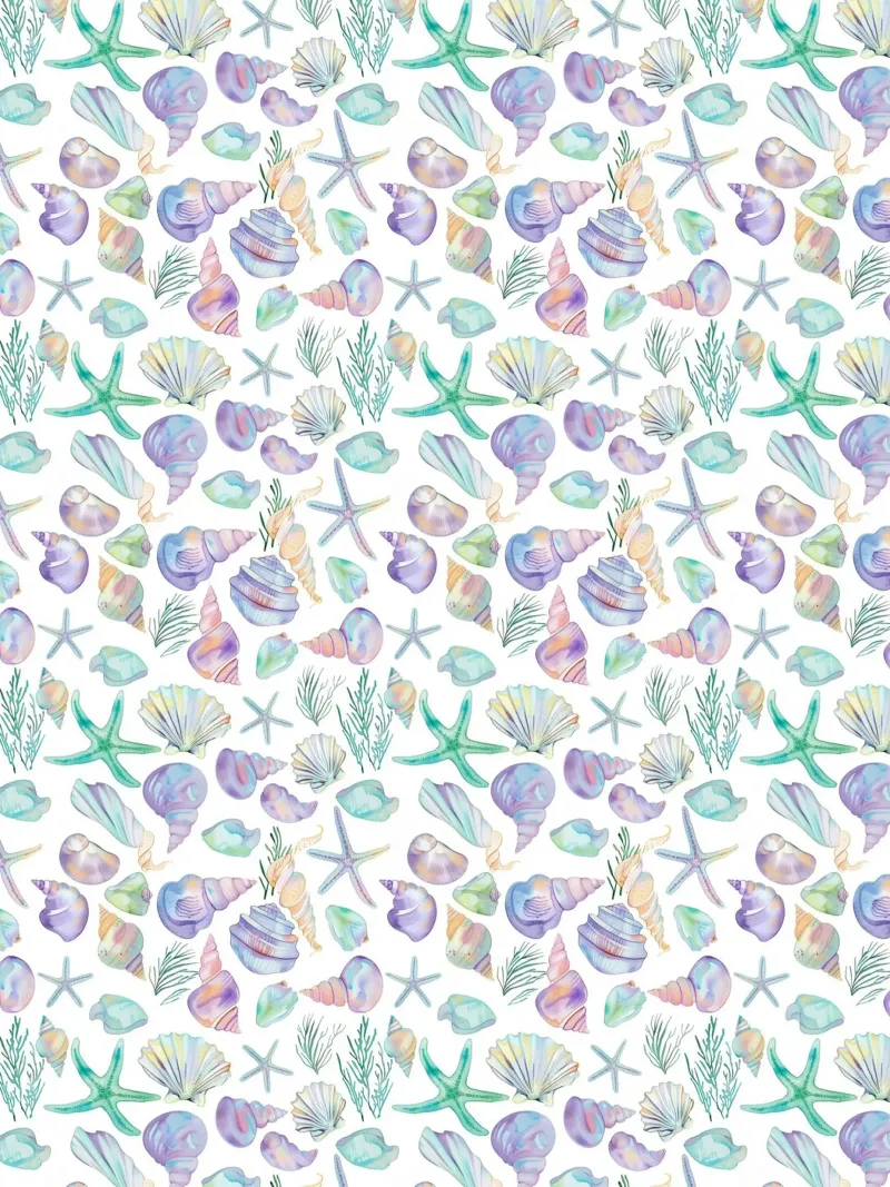 Conchiglie di mare blu Stelle Marine Boho Spiaggia Tropicale Oceano alluminio dibond da Gentle Echoes Art
