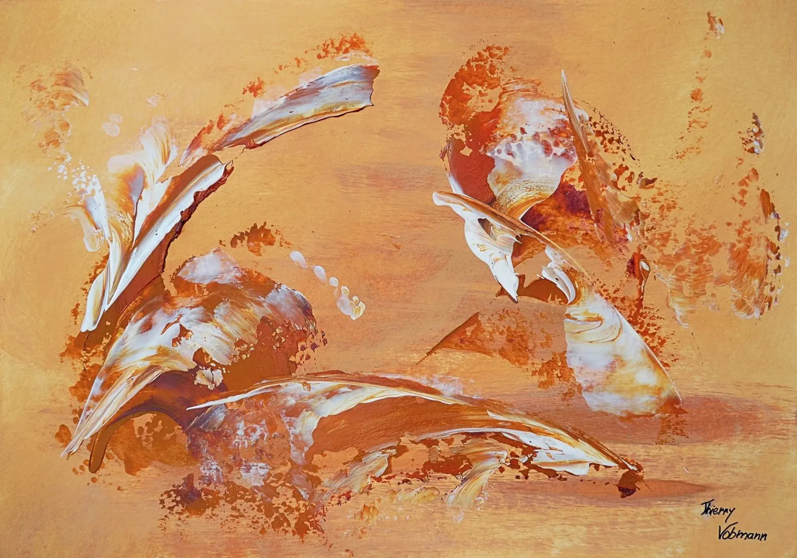 IDEAL GIFT 133 poster con telaio in legno da Thierry Vobmann Abstract painting