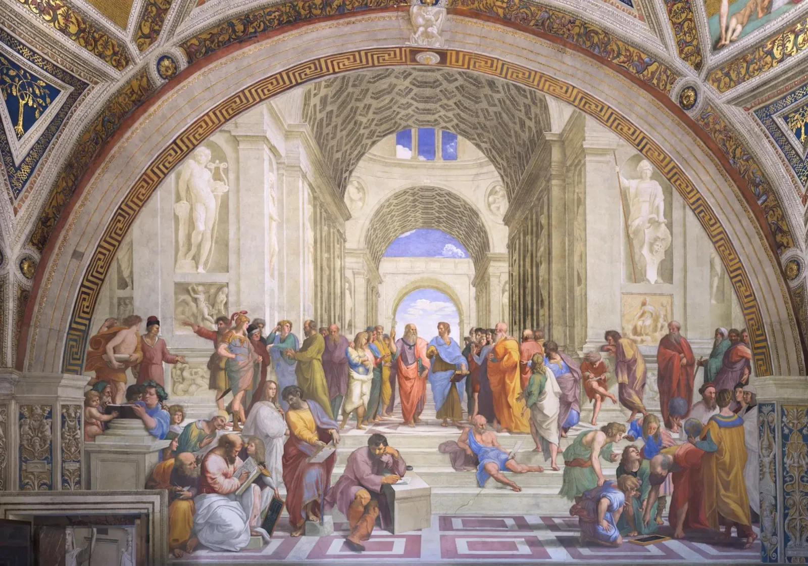Raffaello - La scuola di Atene pellicola backlit da Timeless Artworks