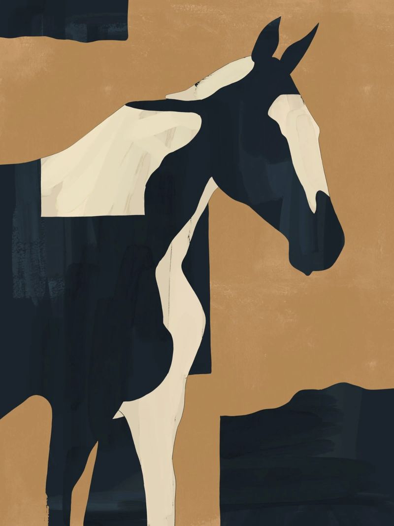 Abstract Minimal Horse 6 poster by ThingDesign