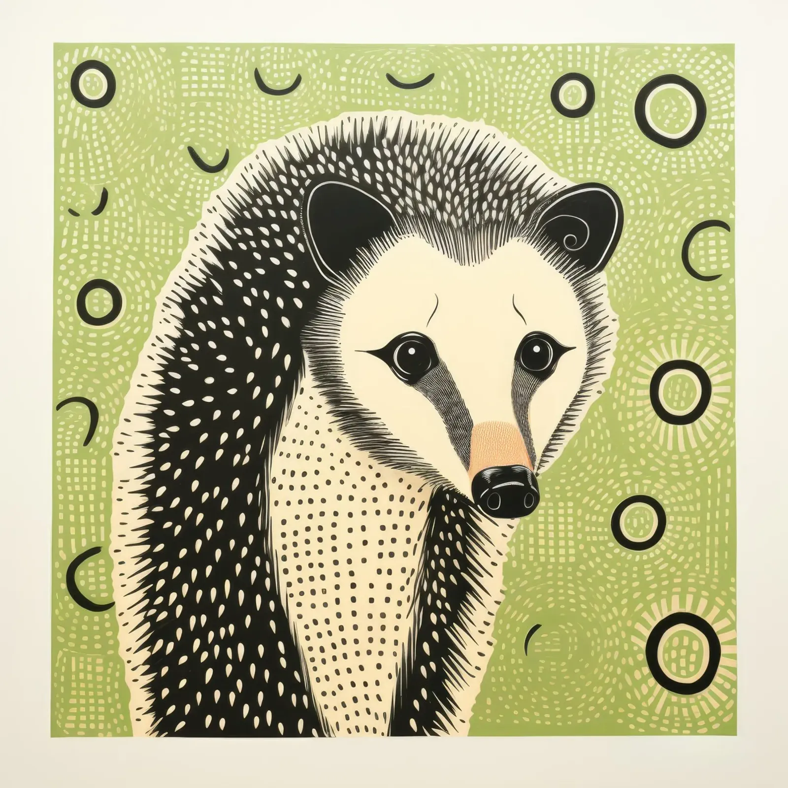 Opossum verde 2 pellicola backlit da Minimal Animal Art