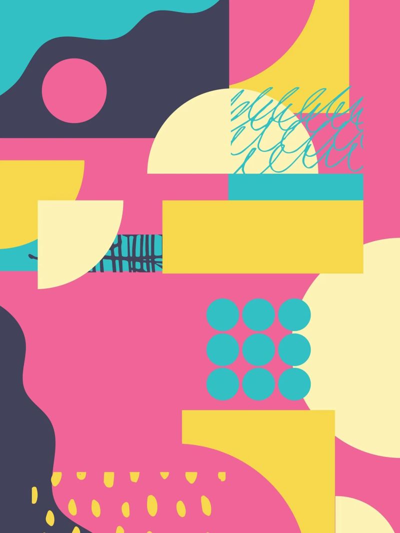 Bold Geometric 1980s poster by Kim Hubball Studio