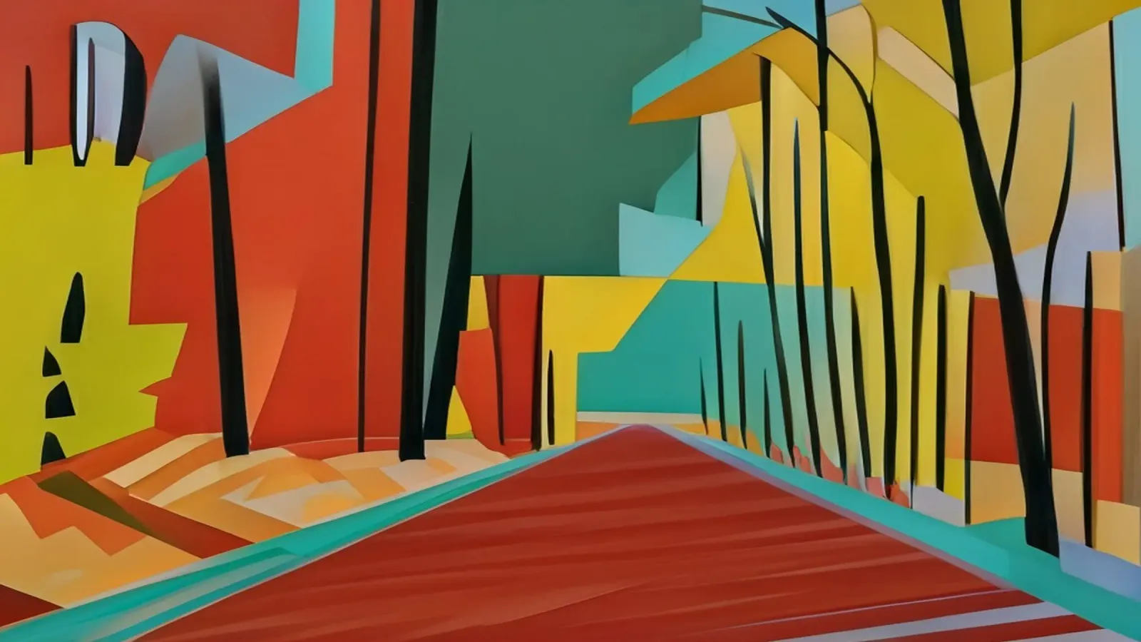 Waldweg_2 canvas by Abstract Art by LK