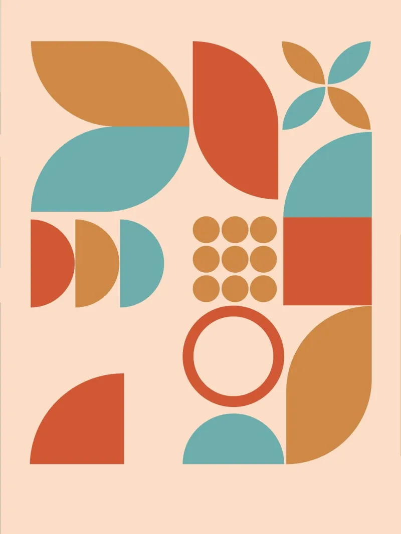 Geometric Pattern Mid Century canvas by Kim Hubball Studio