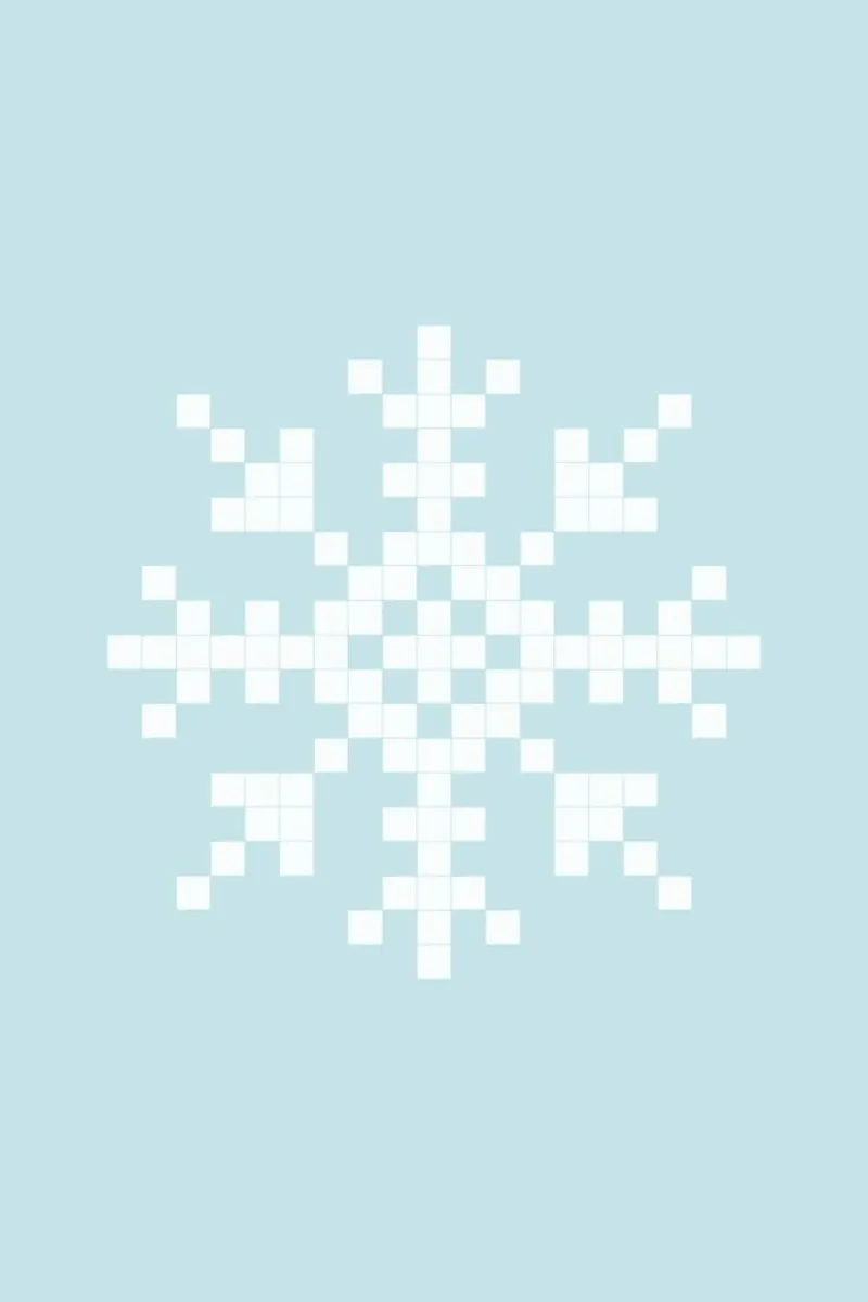 Pixel Snowflake Blue pellicola backlit da Studio One