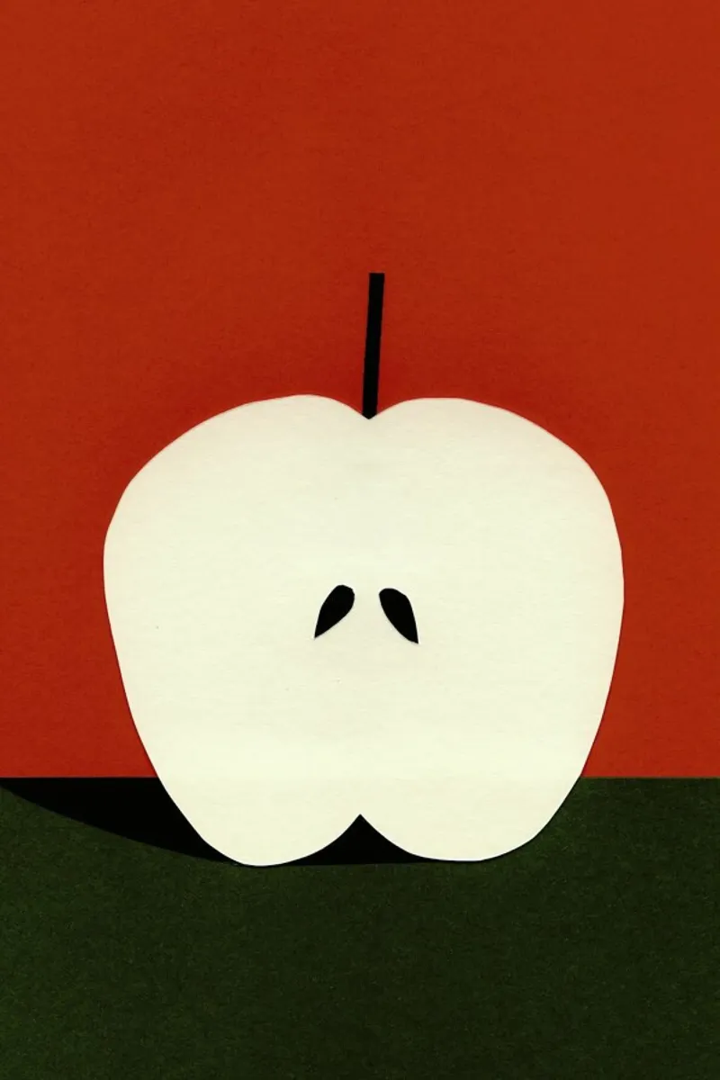 Half Red Apple alluminio dibond da Rosi Feist