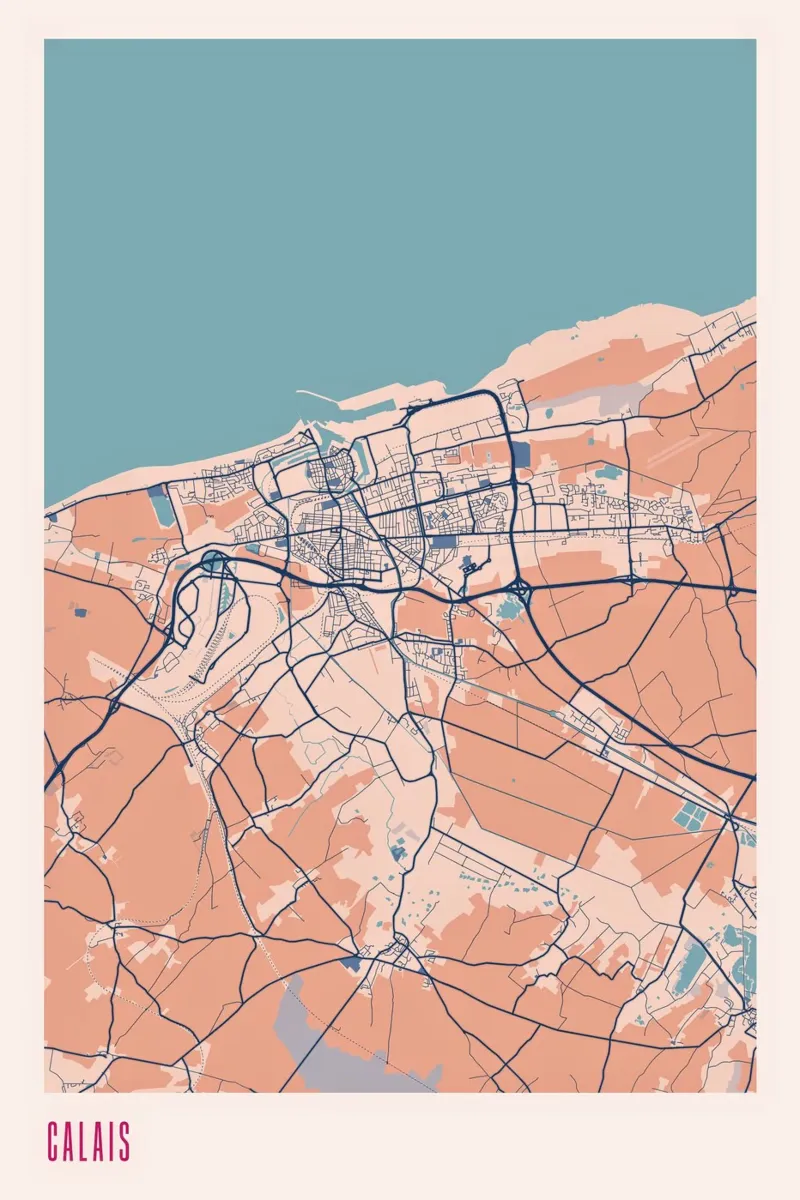 Calais - Porta della Francia poster con telaio in plastica da MOOODZART