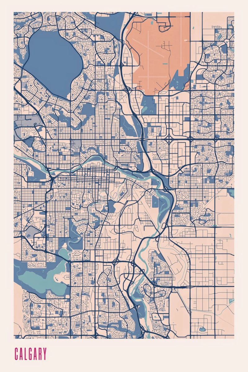 Calgary - The city on the Bow River poster by MOOODZART