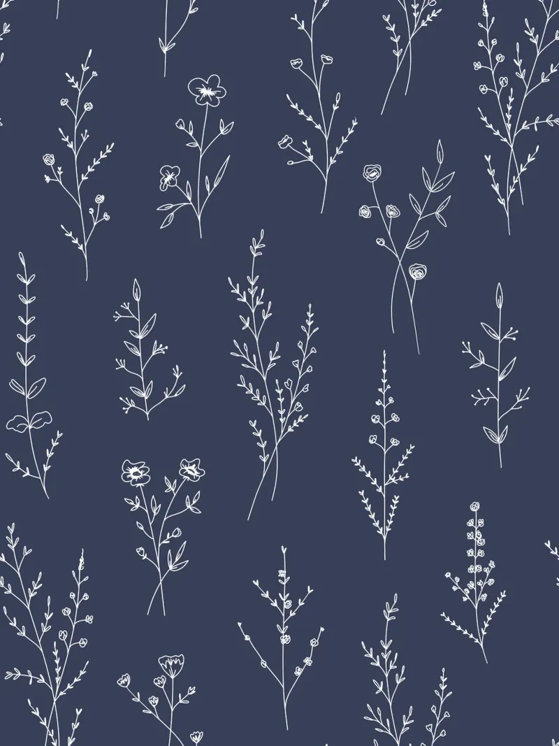 Blue New Wildflowers Pattern pellicola backlit da anisillustration