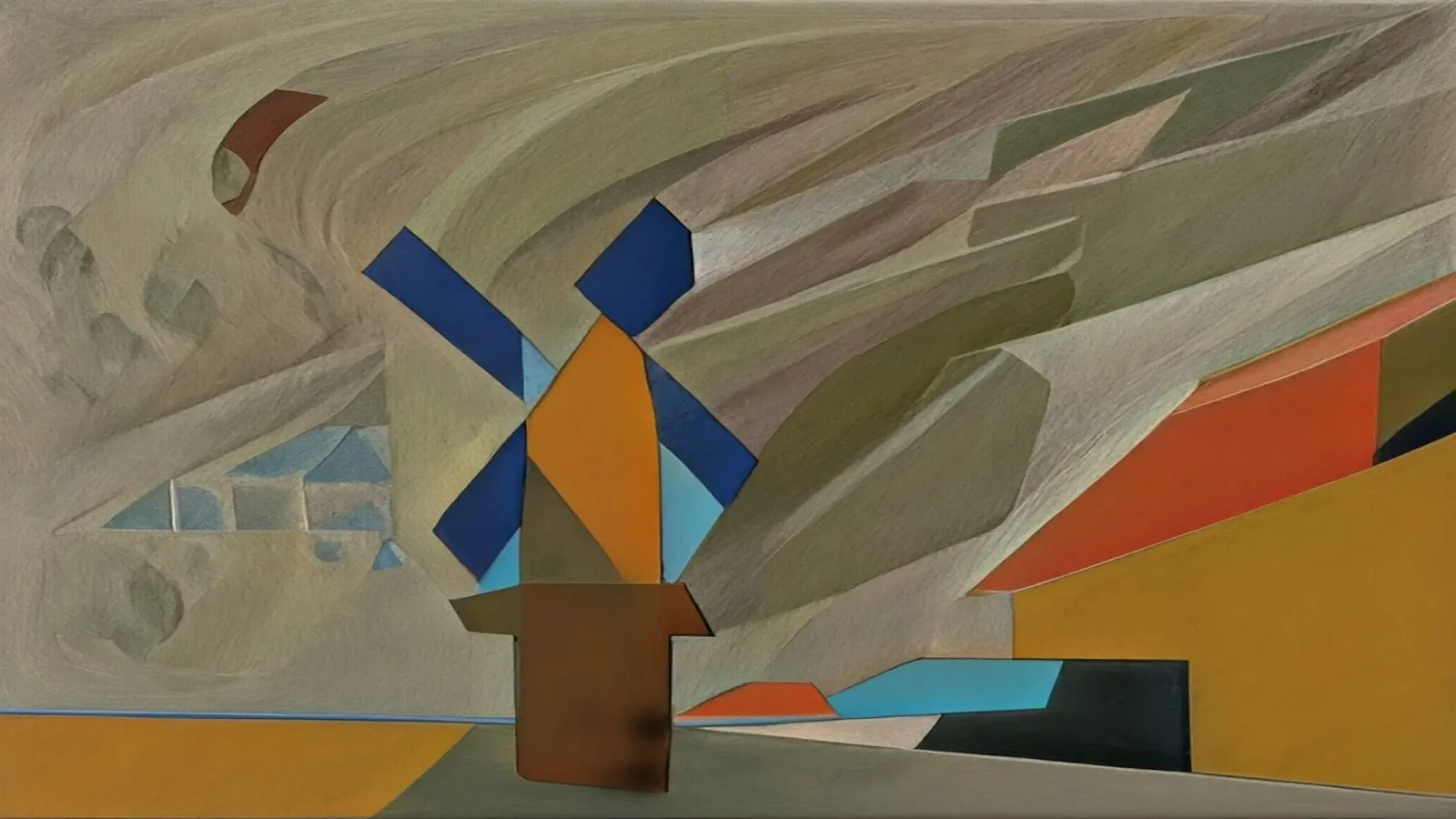 Mulino al tramonto pellicola backlit da Abstract Art by LK