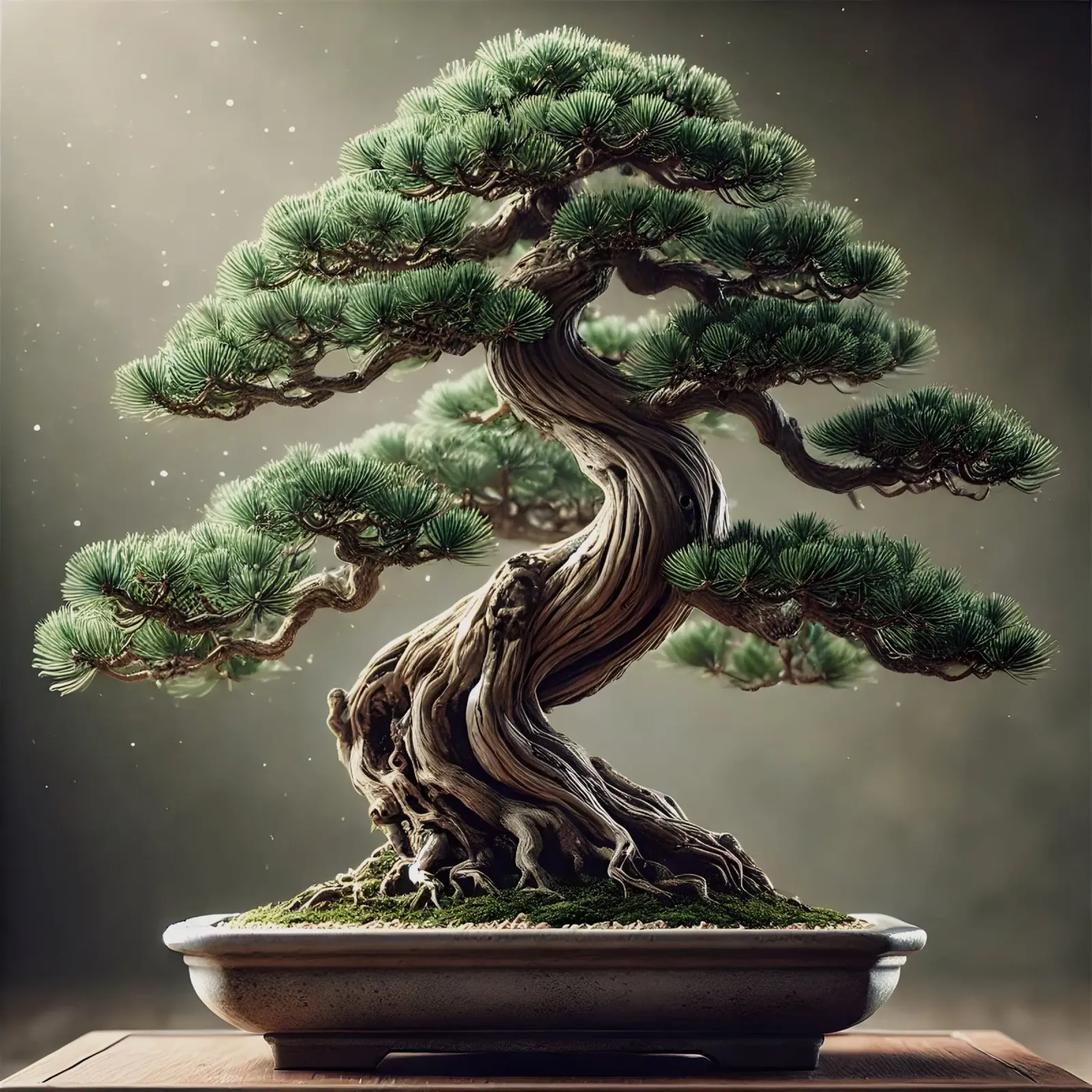 Pine bonsai - a symbol of stability and tranquillity canvas by scHio