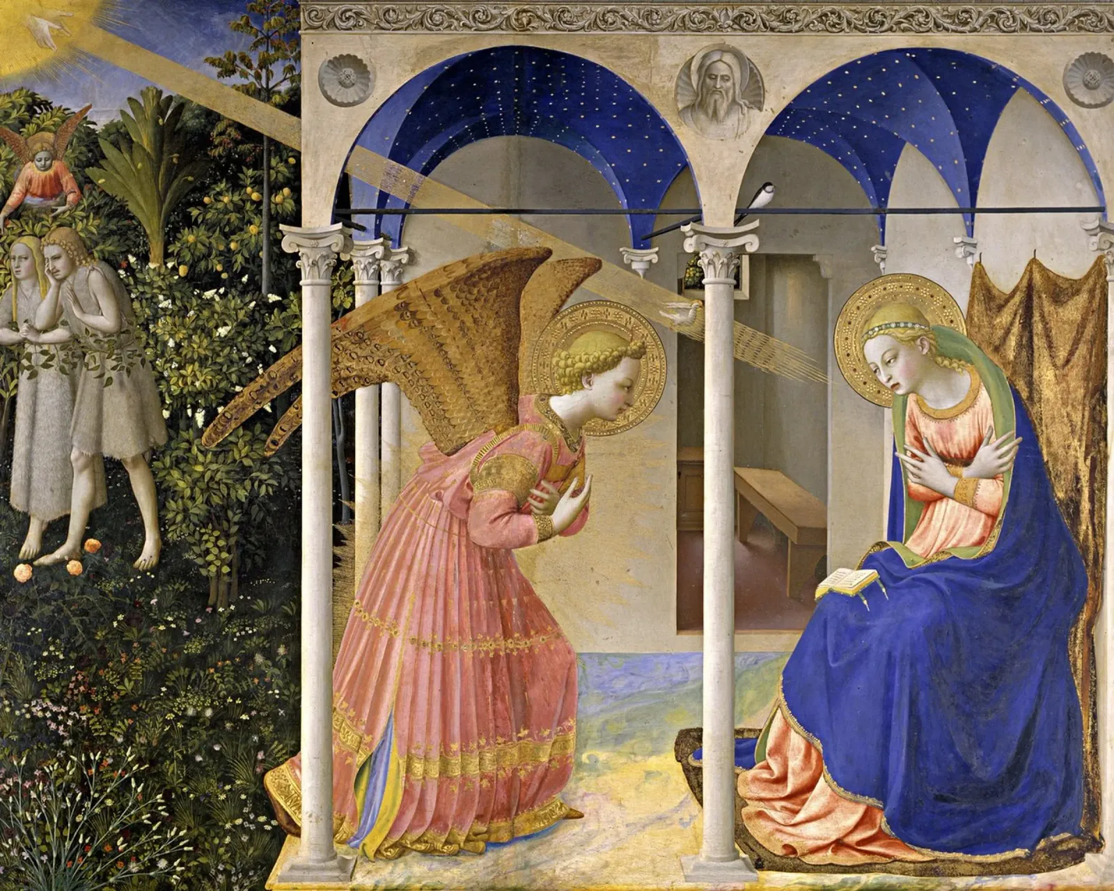 Fra Angelico (Guido di Pietro) Annunciation pellicola backlit da Timeless Artworks