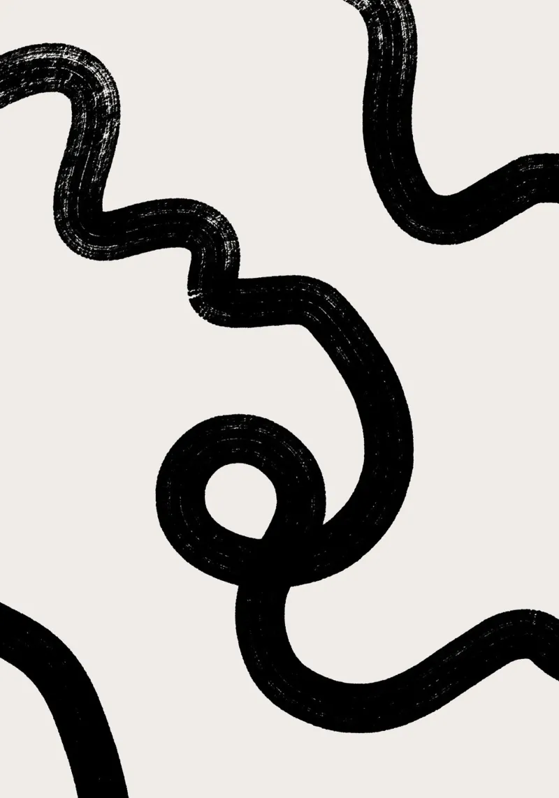 Abstract black lines plexiglass da BAINAI