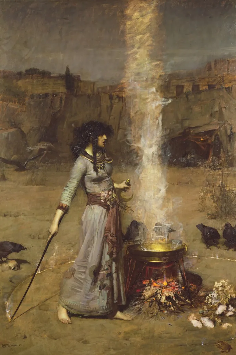 John William Waterhouse - Il cerchio magico pellicola backlit da Timeless Artworks