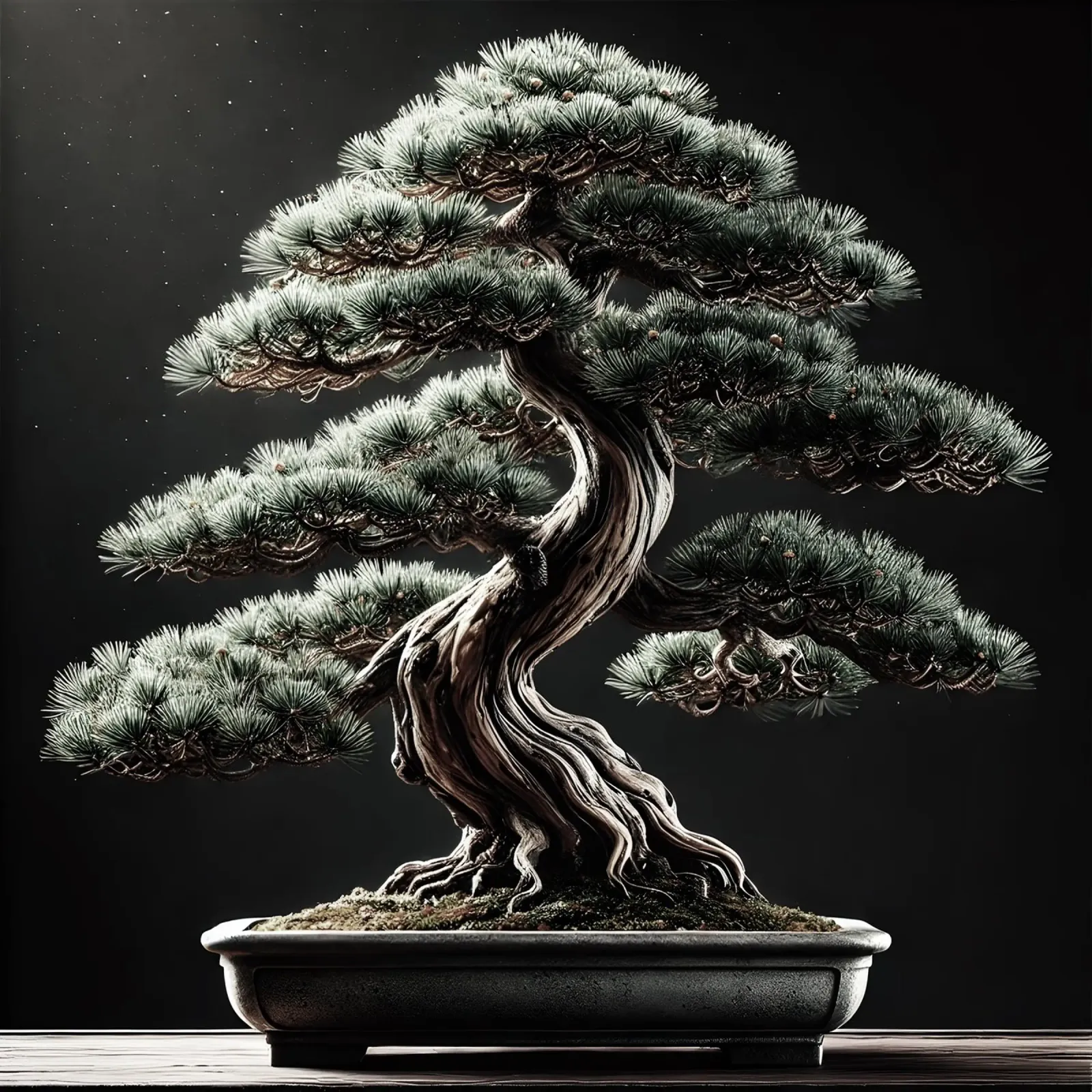 Pine bonsai - a symbol of stability and tranquillity canvas by scHio