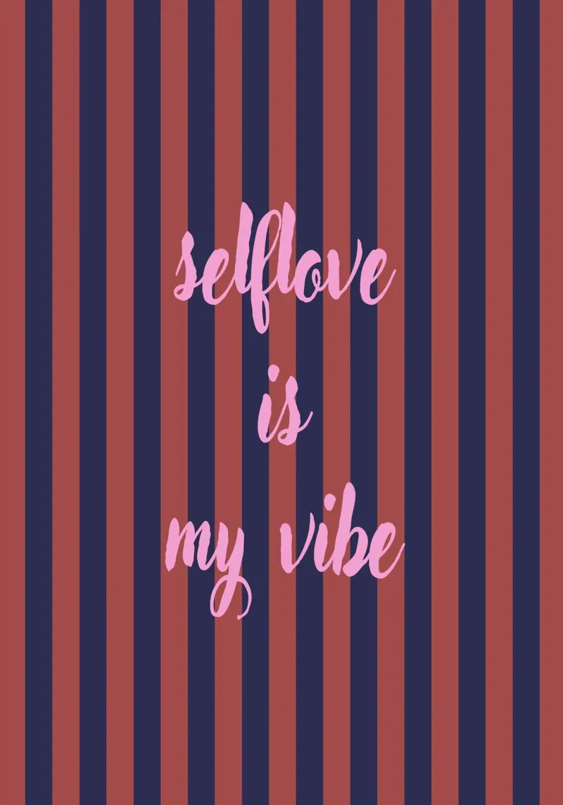 Selflove is my vibe poster con telaio in alluminio da Poster Print Studio