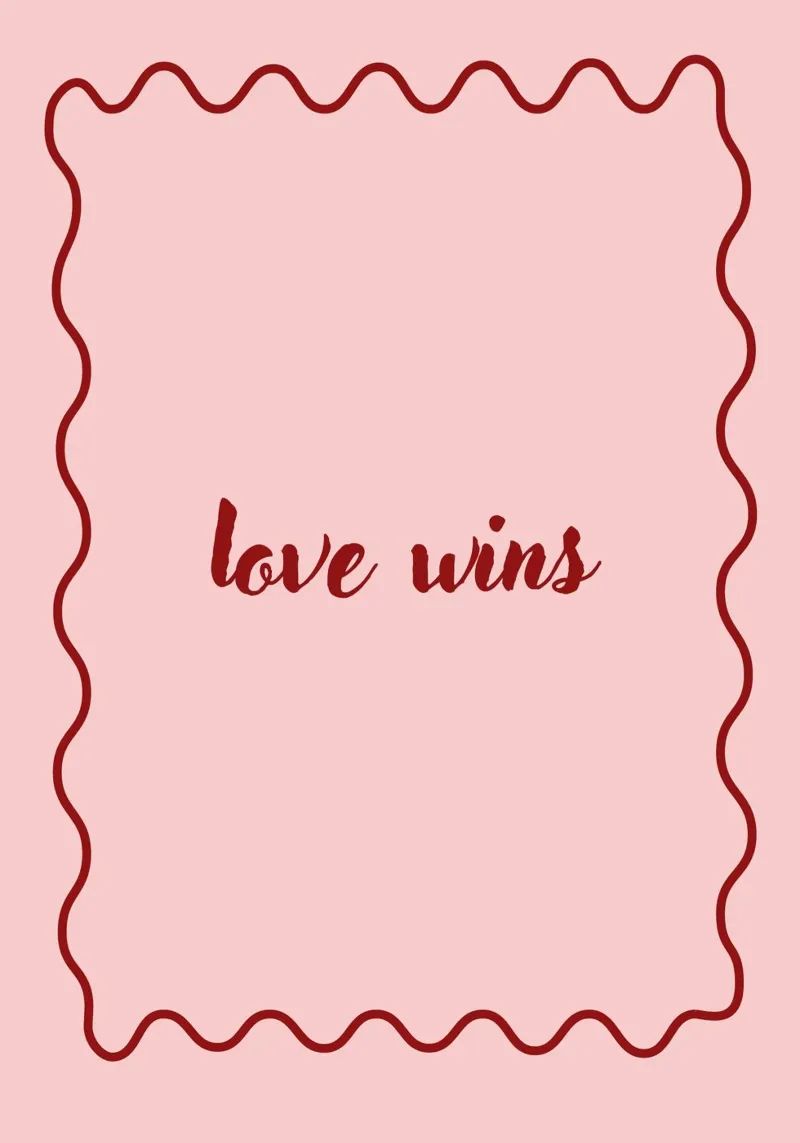 Love wins tela con Cornice a cassetta da Poster Print Studio