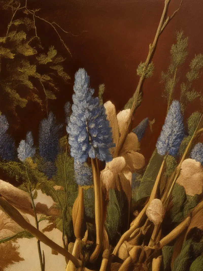 Blumen_2 poster con telaio in legno da Impressionismus by LK