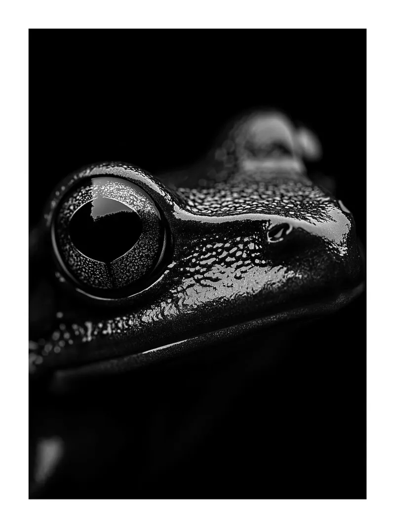 Rana su sfondo nero carta hahnemühle da Monochrome