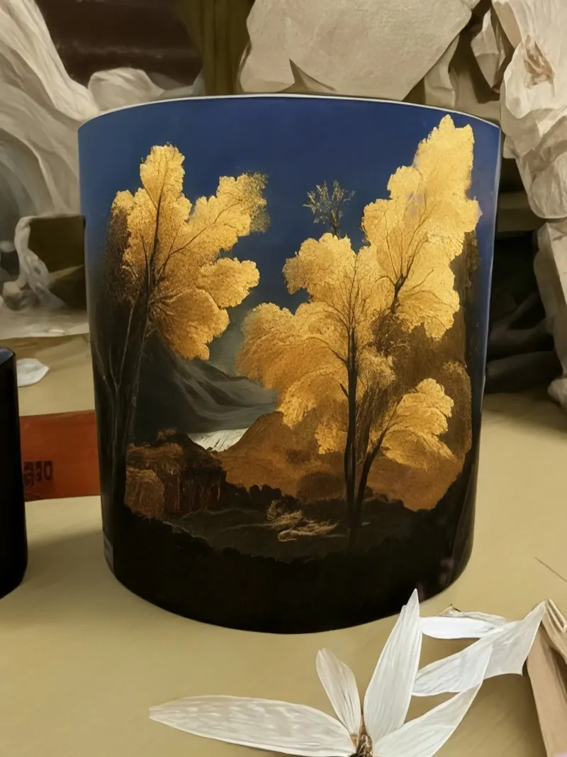 Deko Vase_1 poster con telaio in alluminio da Impressionismus by LK