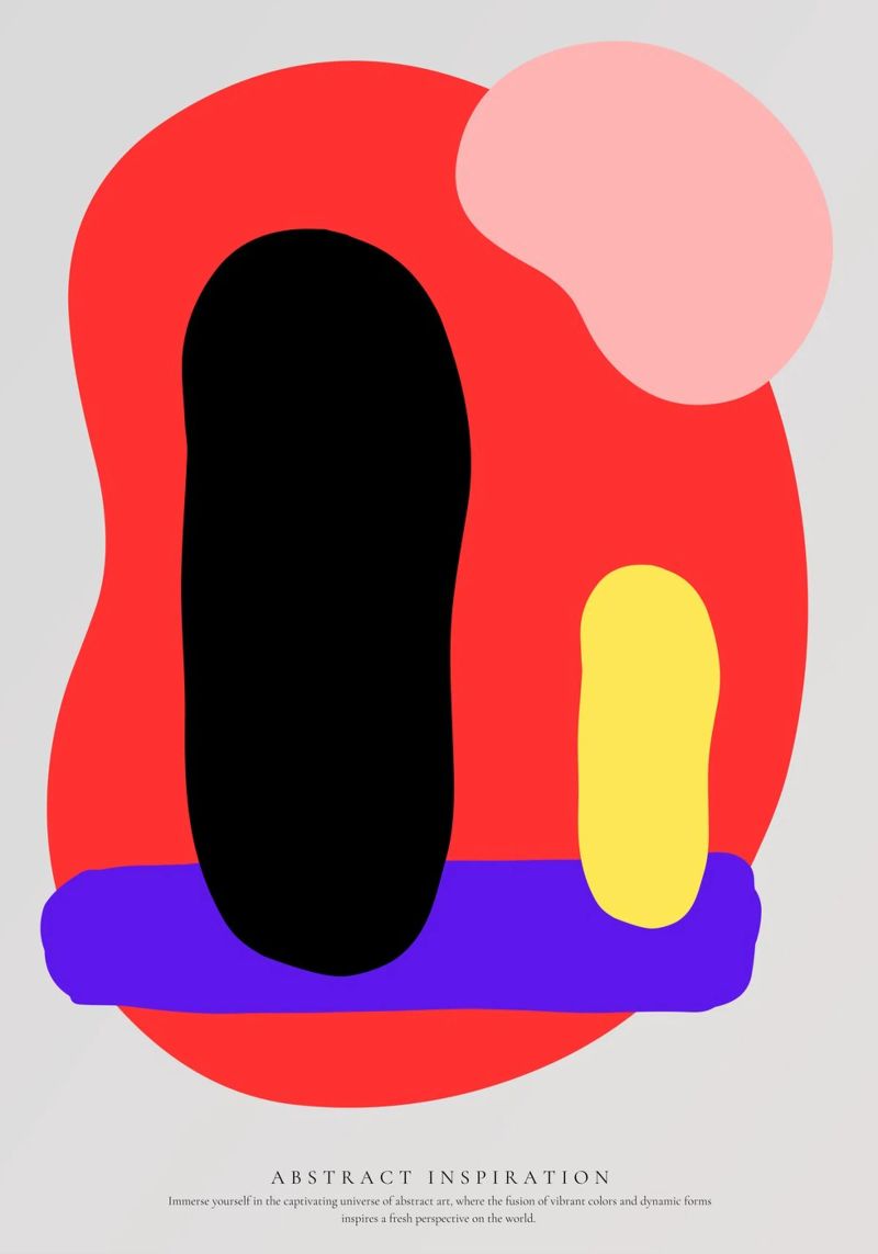Dansende kleuren poster van RS LAB STUDIO