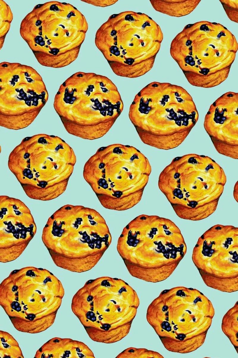 Blueberry Muffin Pattern pellicola backlit da Kelly Gilleran